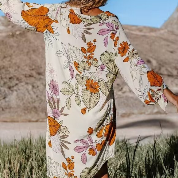 CUPSHE Oaklyn Floral Button Shirt Dress - Picture 2 of 3